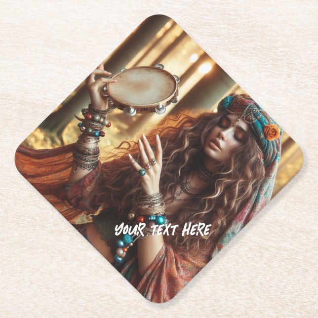 Gitana Paper Coaster (Front)