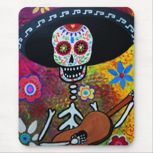 Gitarero Serenata Dia de los Muertos Mouse Pad