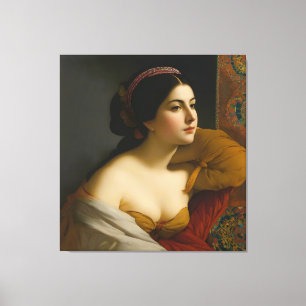 "Giulia Isabella Lombardi" Woman's Portrait Canvas Print