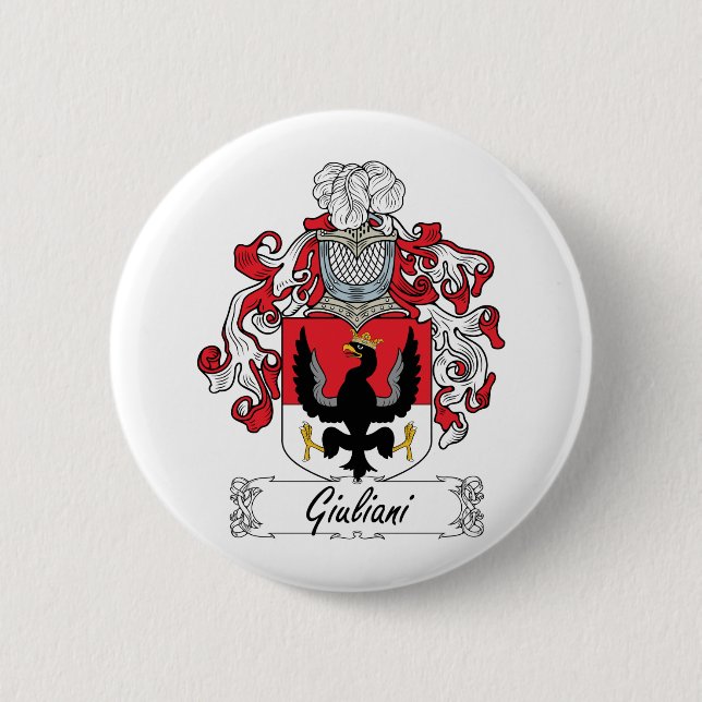 Giuliani Family Crest 2 Inch Round Button (Front)