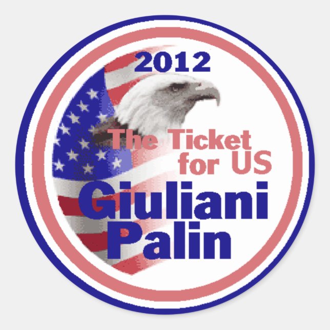 Giuliani Palin 2012 Sticker (Front)