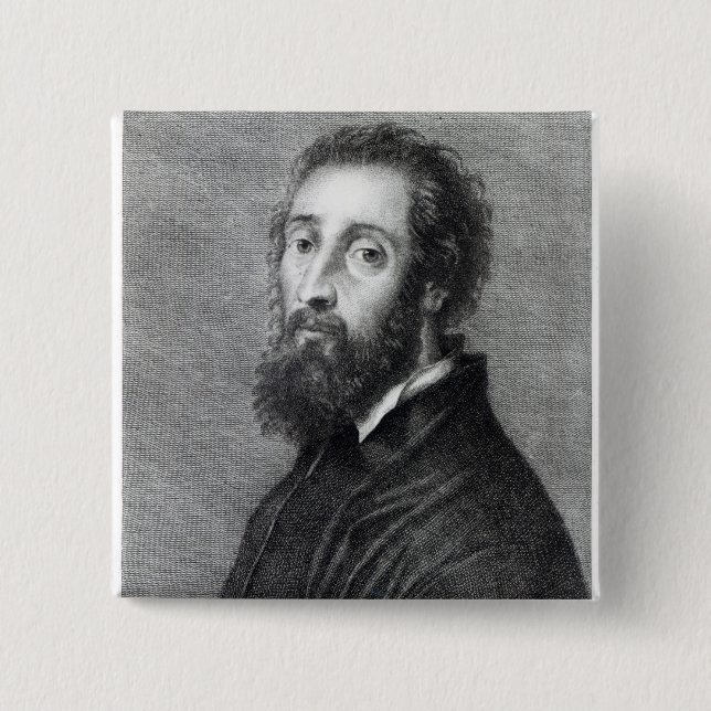 Giulio Romano 2 Inch Square Button (Front)