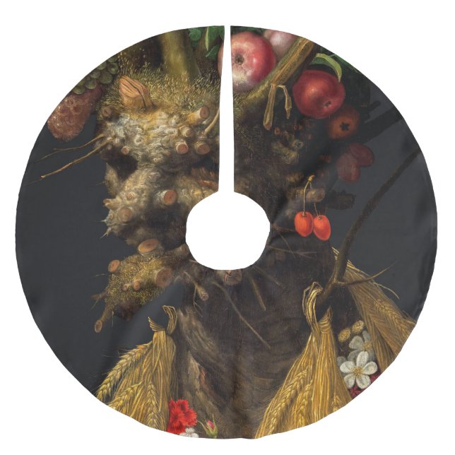 Giuseppe Arcimboldo - Four Seasons in One Head Brushed Polyester Tree Skirt (Front)