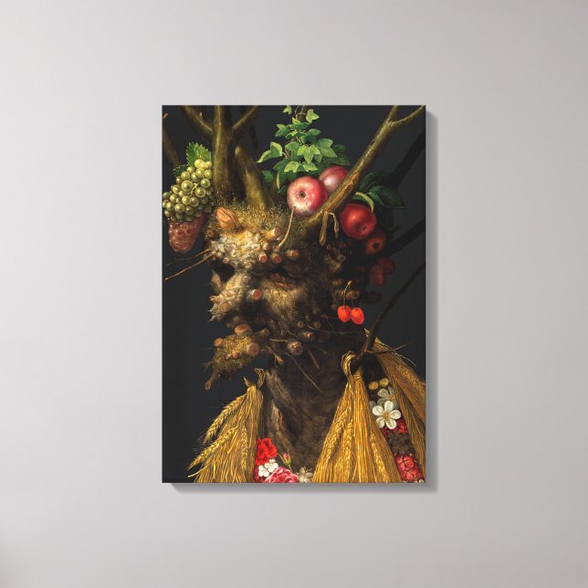 Giuseppe Arcimboldo - Four Seasons in One Head Canvas Print (Front)