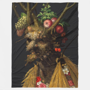 Giuseppe Arcimboldo - Four Seasons in One Head Fleece Blanket