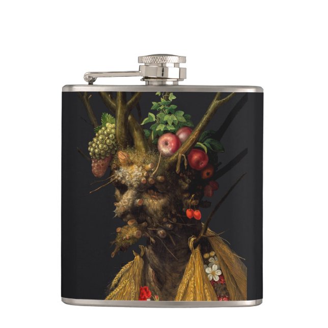 Giuseppe Arcimboldo - Four Seasons in One Head Hip Flask (Front)