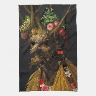 Giuseppe Arcimboldo - Four Seasons in One Head Kitchen Towel