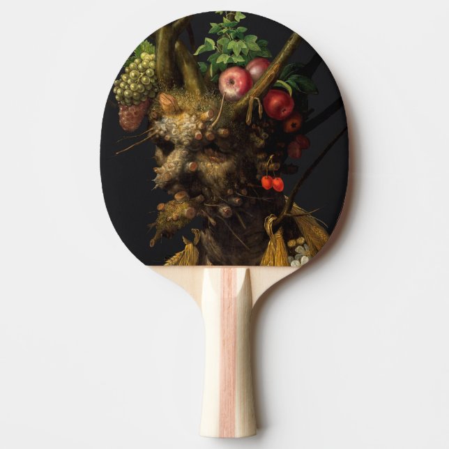 Giuseppe Arcimboldo - Four Seasons in One Head Ping Pong Paddle (Front)