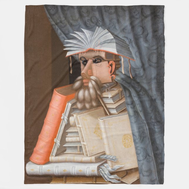 Giuseppe Arcimboldo - The Librarian Fleece Blanket (Front)