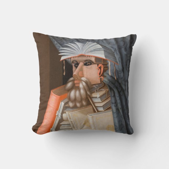 Giuseppe Arcimboldo - The Librarian Throw Pillow (Front)