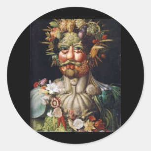Giuseppe Arcimboldo Vegetable Man (Vertumnus) Classic Round Sticker