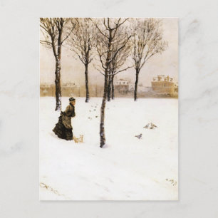 Giuseppe de Nittis- A Winter's Landscape Postcard