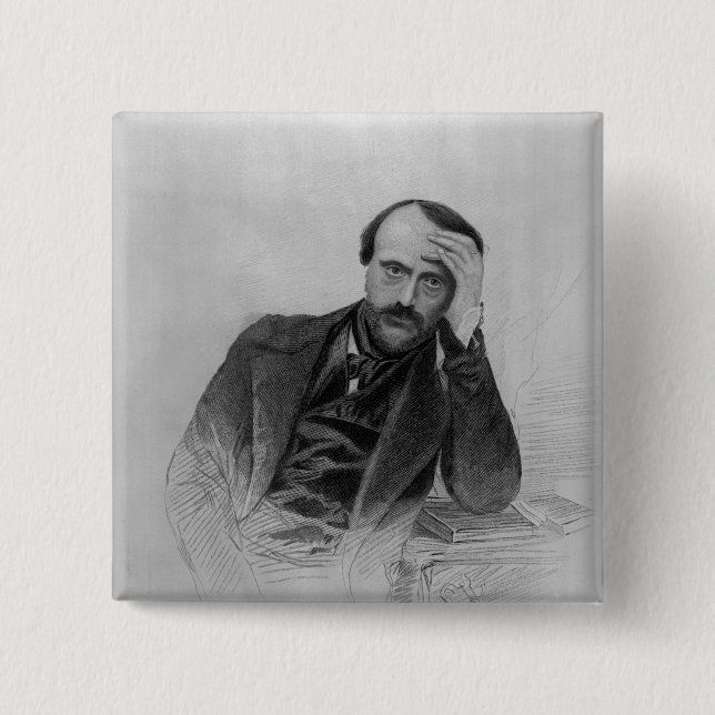 Giuseppe Mazzini 2 Inch Square Button (Front)
