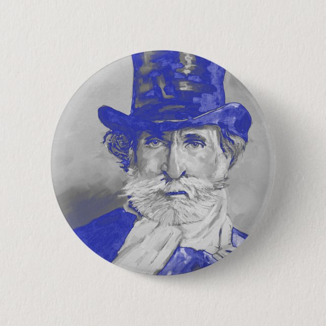 Giuseppe Verdi 2 Inch Round Button (Front)