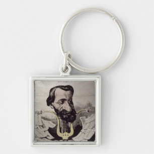 Giuseppe Verdi , caricature, 1860's Keychain