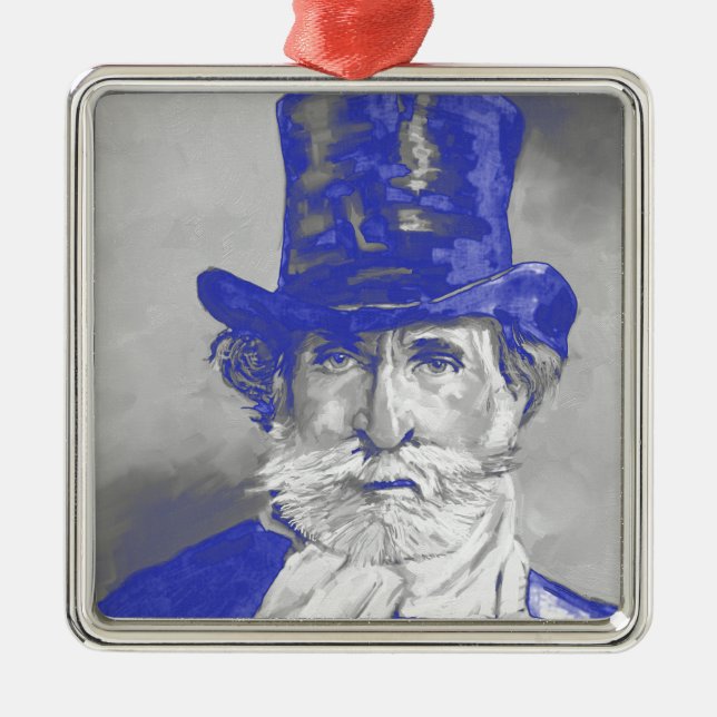 Giuseppe Verdi Metal Ornament (Front)
