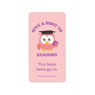 Give a Hoot to Reading, Book Owl Label