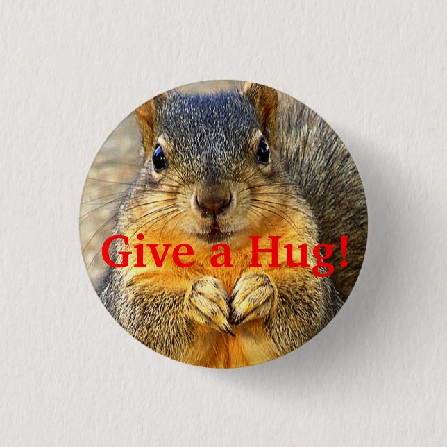 Give a Hug!_ 1 Inch Round Button (Front)