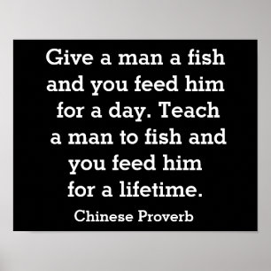 Give a man a fish - art print
