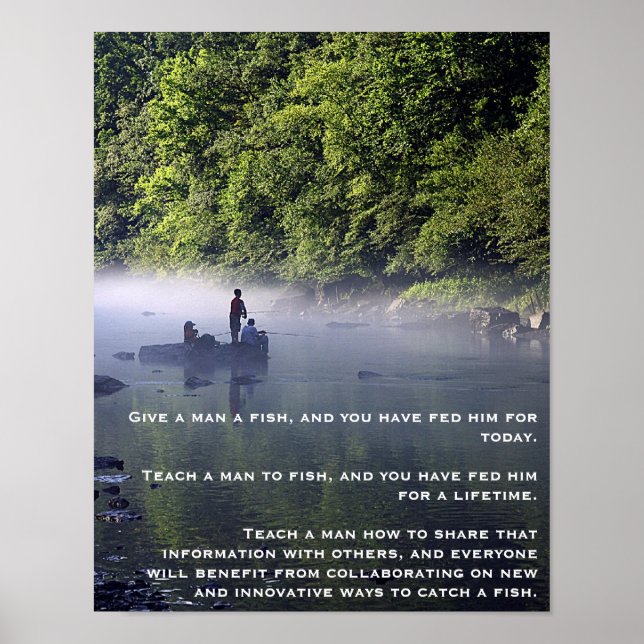 Give a man a fish poster (Front)