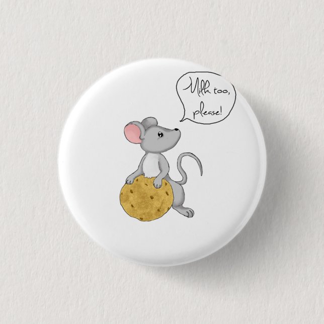 Give a Mouse a Cookie 1 Inch Round Button (Front)