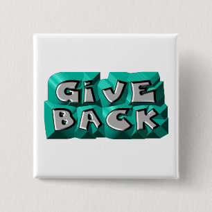 Give Back 2 Inch Square Button