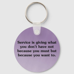 Give because you want to keychain