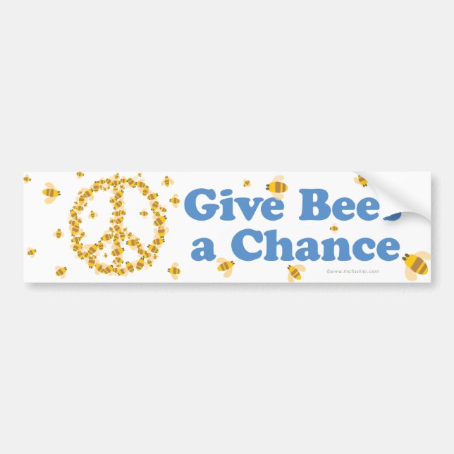 Give Bees a Chance Bumper Sticker (Front)
