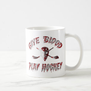 Give Blood Play Hockey Coffee Mug