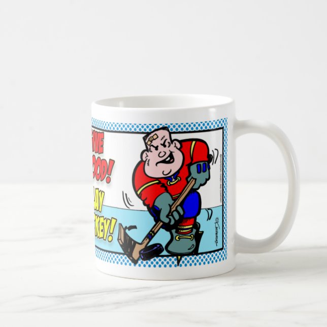 Give Blood! Play Hockey! Coffee Mug (Right)