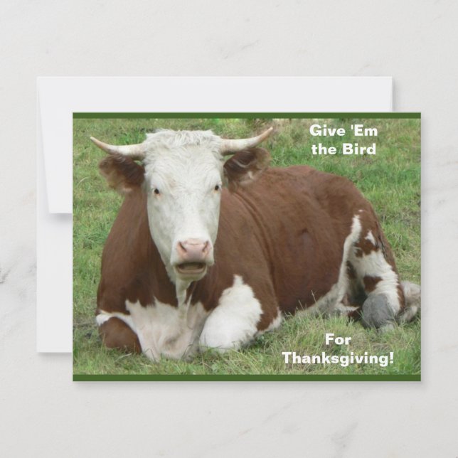 Give 'Em the Bird For Thanksgiving! Holiday, ZSSG Holiday Card (Front)