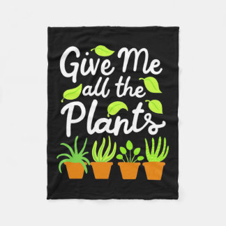Give Gardener All The Plants Fleece Blanket