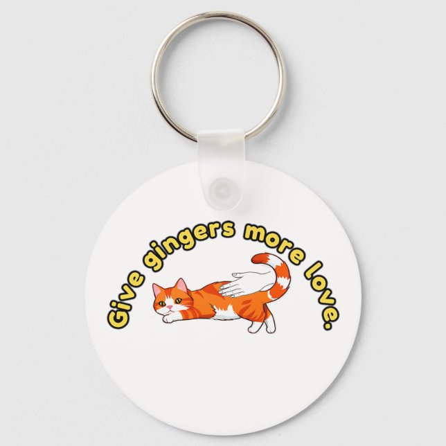 Give Gingers More Love Keychain (Front)