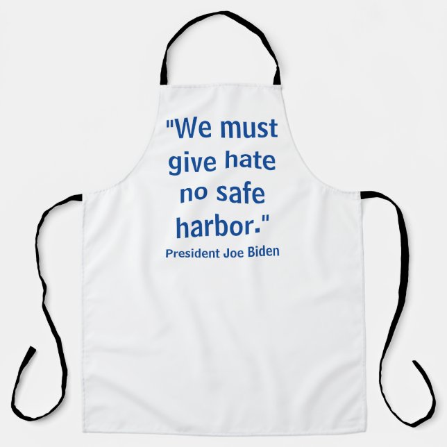 Give Hate No Safe Harbour - Joe Biden Men's Apron (Front)