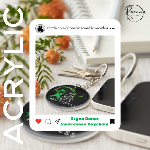 Give Hope Organ Donor Awareness Round Acrylic  Keychain