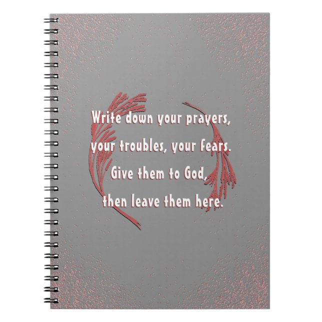 Give it to God Quote Spiritual  Notebook (Front)