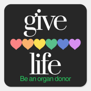 Give Life Organ Donor Awarness Stickers