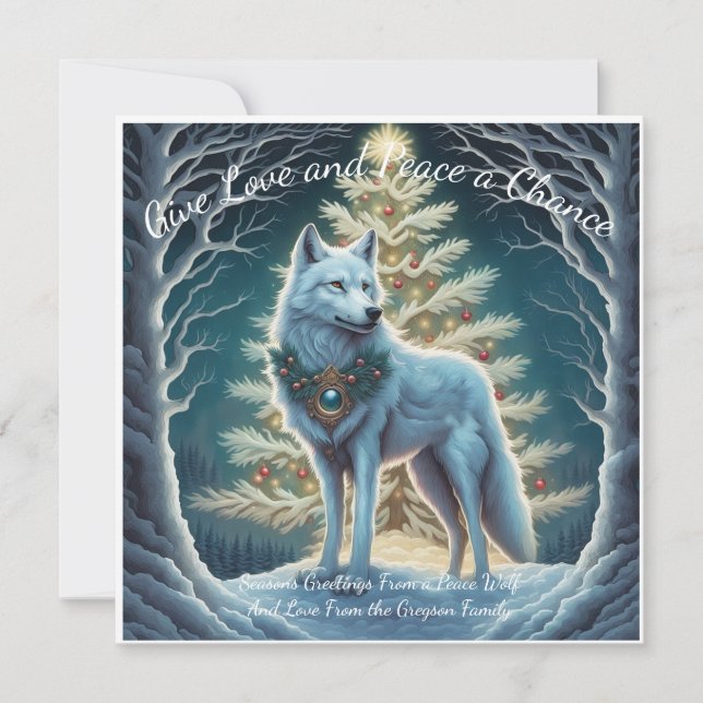 Give Love and Peace a Chance. Global Harmony:  Card (Front)