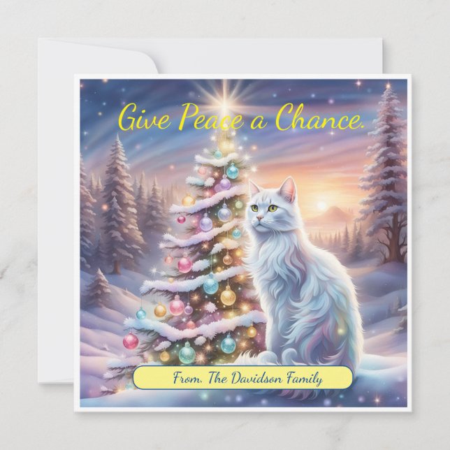 Give Love and Peace a Chance. Peace on Earth Card (Front)
