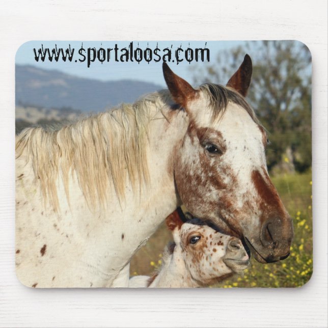 give me a kiss mom, www.sportaloosa.com mouse pad (Front)