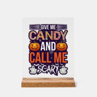 Give Me Candy Call Scary Halloween Ghost Pumpkin_1