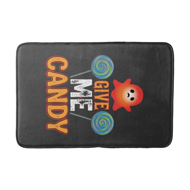 Give Me Candy Halloween Ghost_1 Bath Mat (Front)