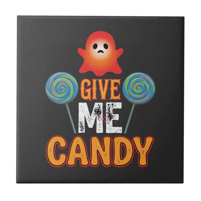 Give Me Candy Halloween Ghost_1 Tile (Front)
