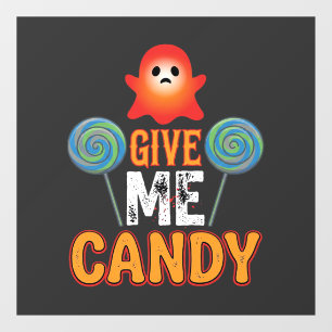 Give Me Candy Halloween Ghost_1 Window Cling
