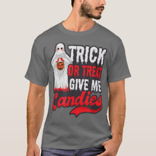 Give Me Candys Design Halloween Ghost T-Shirt