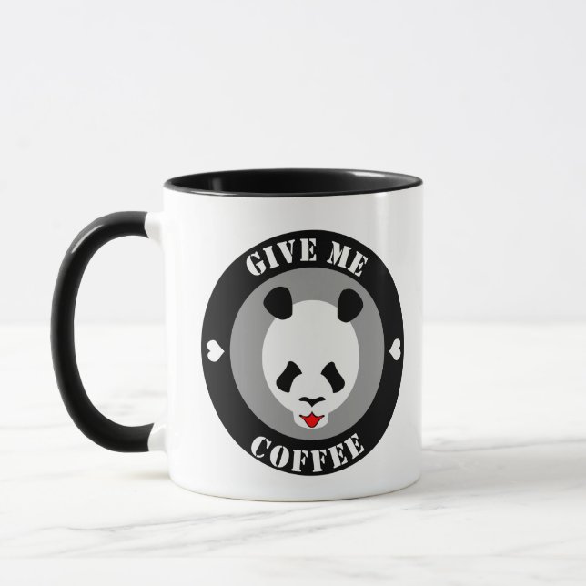 Give Me Coffee  Panda Mug (Left)