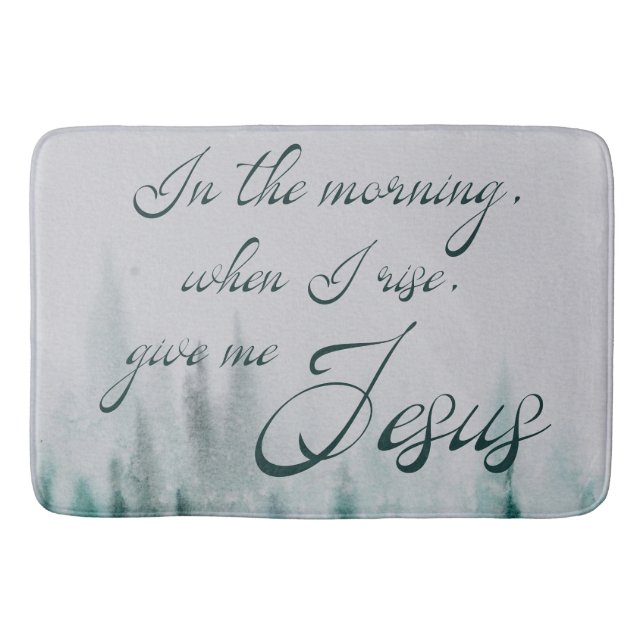 Give Me Jesus Pine Tree         Bath Mat (Front)