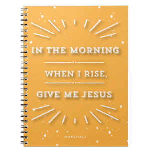 Give Me Jesus Typographic Personalized Devotional Notebook