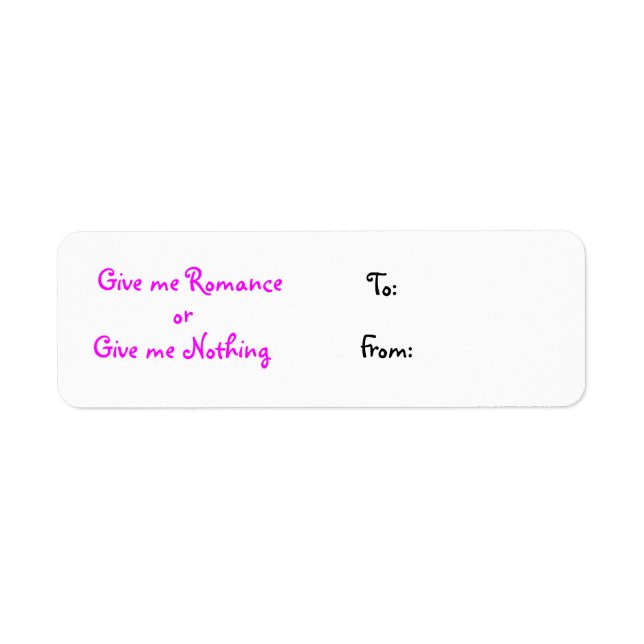 Give me Romance-christmas label (Front)