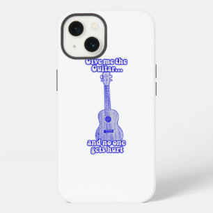 Give me the guitar and no one gets hurt.retro blue iPhone 13 case